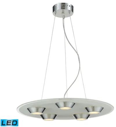 Brentford 22" Wide 5-Light Pendant - Chrome