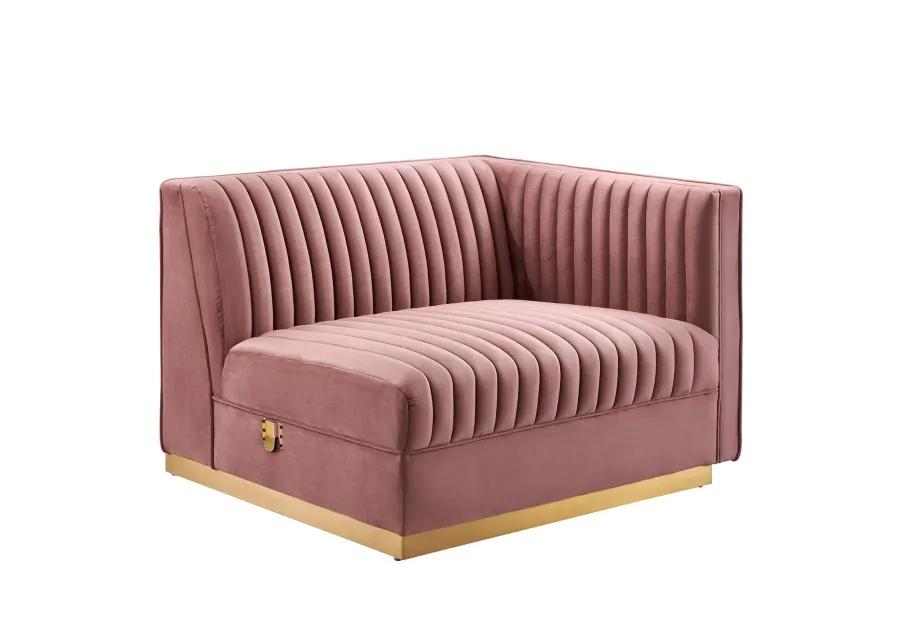 Sanguine Channel Tufted Performance Velvet Modular  Loveseat