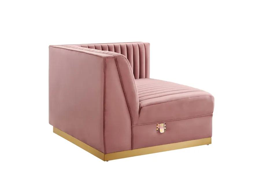 Sanguine Channel Tufted Performance Velvet Modular  Loveseat