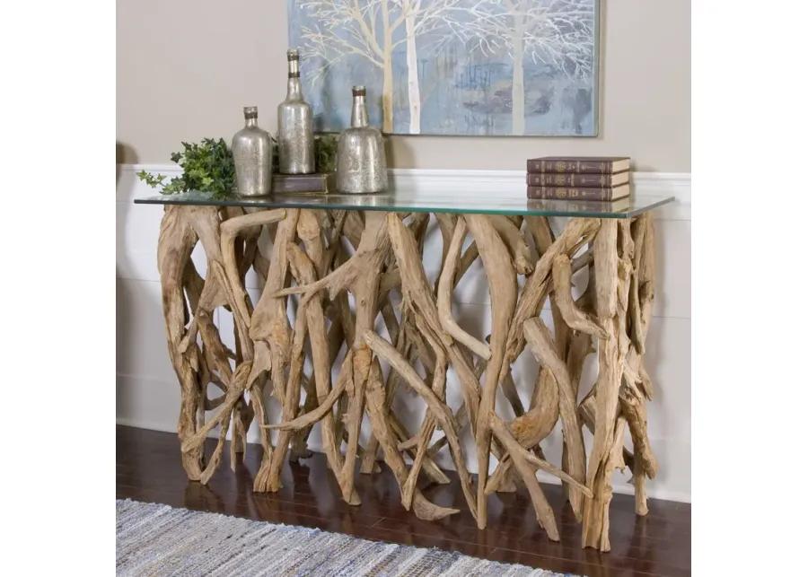 Teak Wood Console