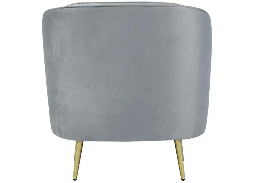 Sophia Upholstered Chair Grey and Gold