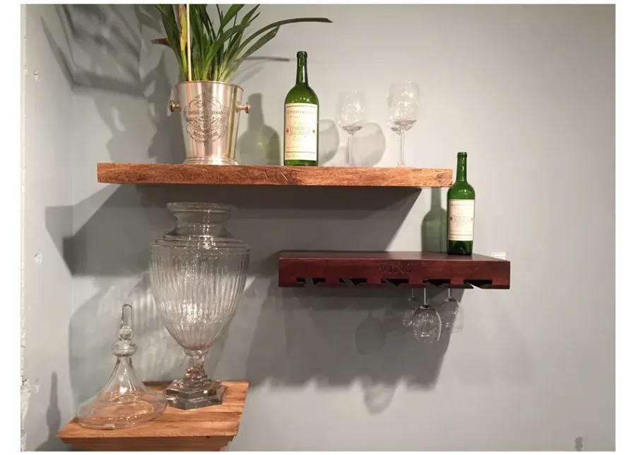 Vino Medium Shelf with Glass Display 24 inch