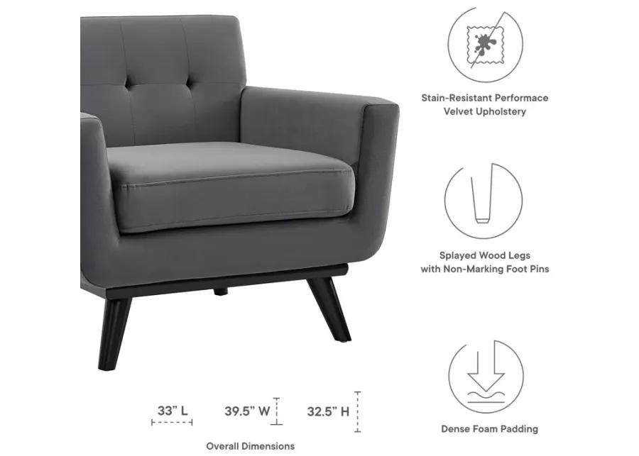 Engage Performance Velvet Armchair