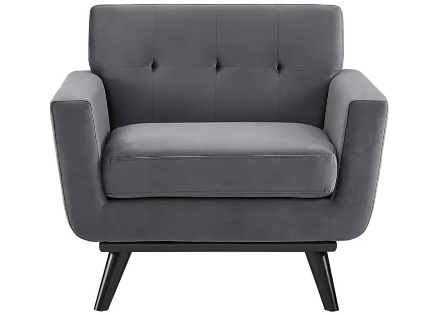 Engage Performance Velvet Armchair