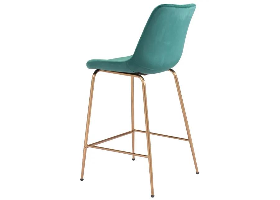 Tony Counter Stool Green & Gold