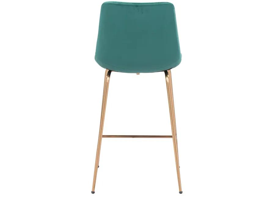 Tony Counter Stool Green & Gold