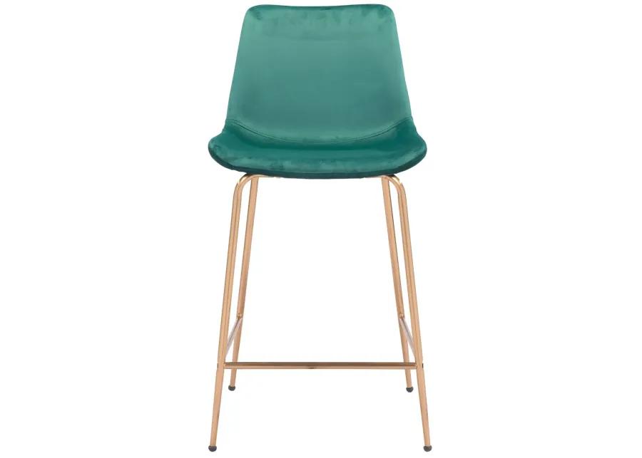 Tony Counter Stool Green & Gold