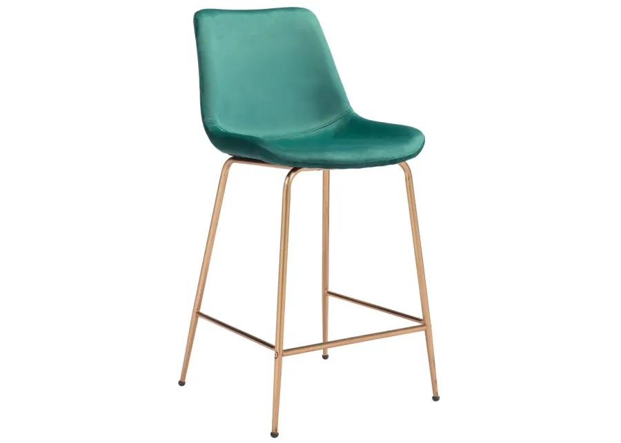 Tony Counter Stool Green & Gold