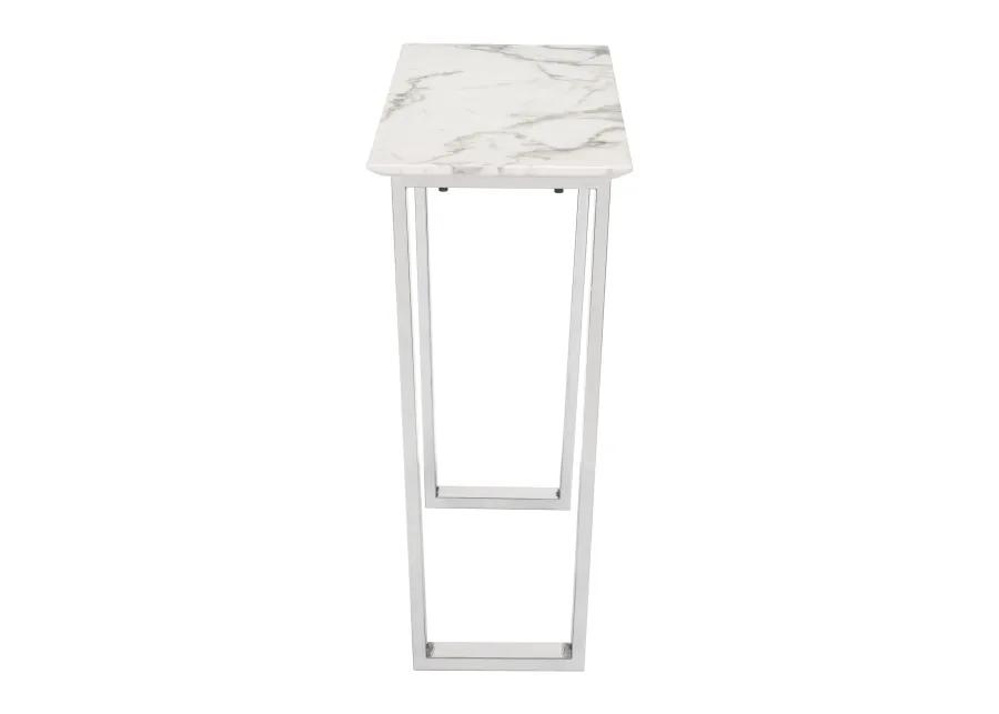 Atlas Console Table White & Silver