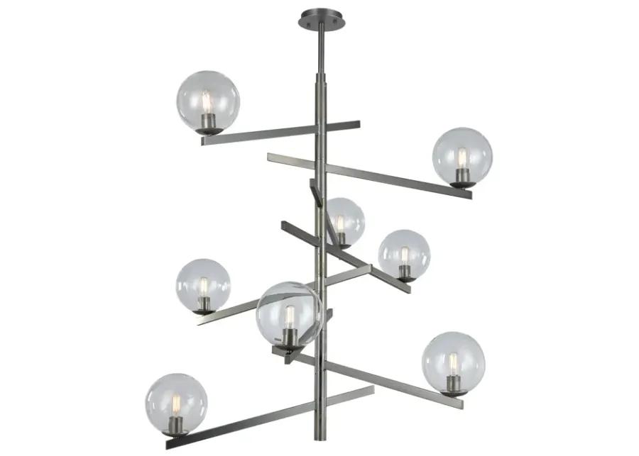 Globes of Light 42" Wide 8-Light Chandelier - Black