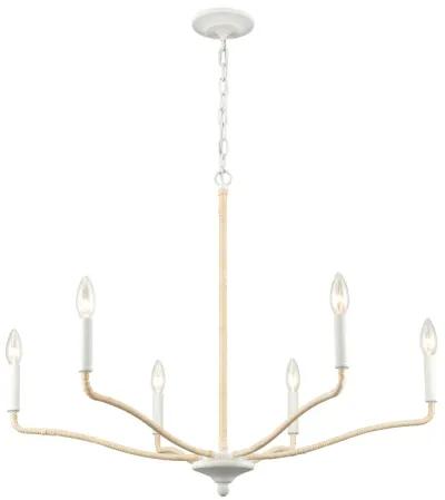 Breezeway 31'' High 6-Light Chandelier - White Coral