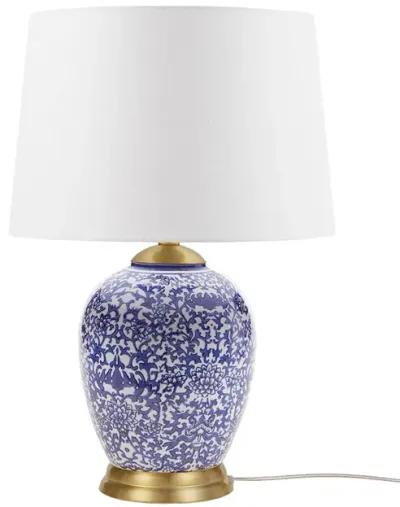 Blue Ceramic Ginger Jar Table Lamp