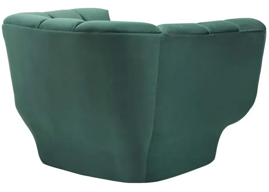 Entertain Vertical Channel Tufted Performance Velvet Armchair