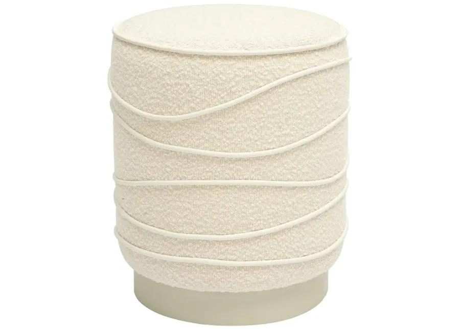 Nero Cream Boucle Ottoman