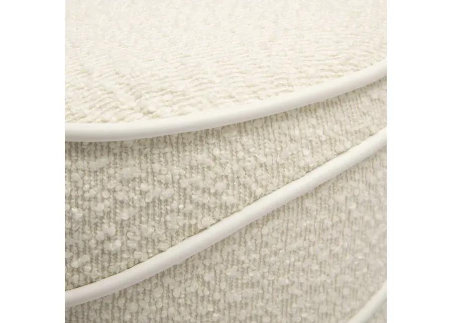 Nero Cream Boucle Ottoman