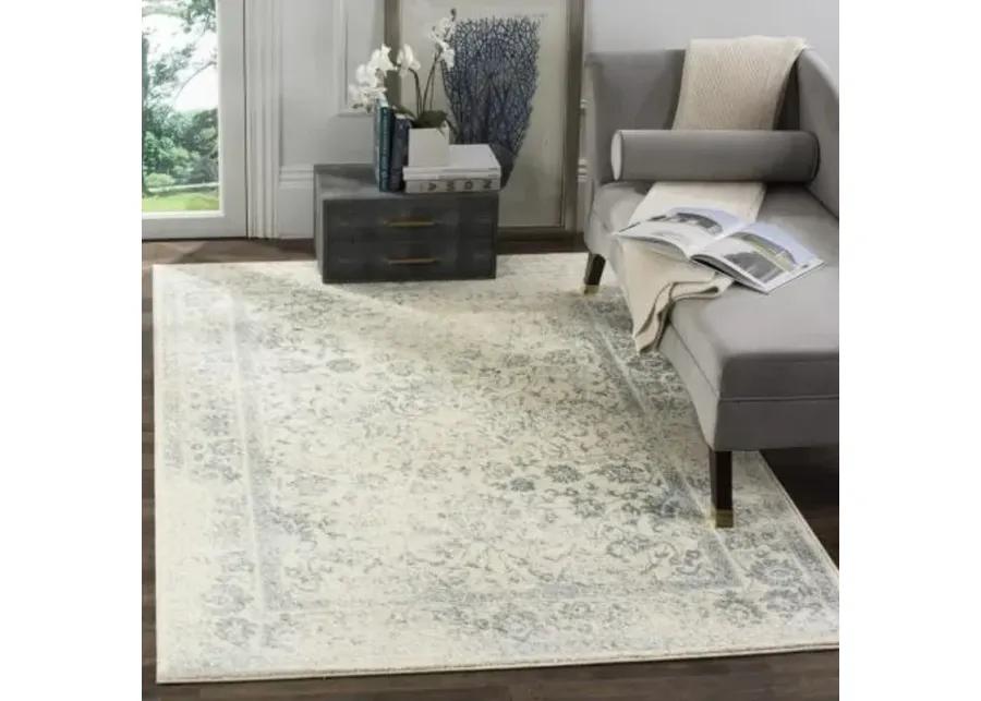 Adirondack Contemporary Ivory / Slate 2'-6" X 4' Powerloomed Rug