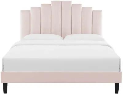 Elise Full Performance Velvet Platform Bed