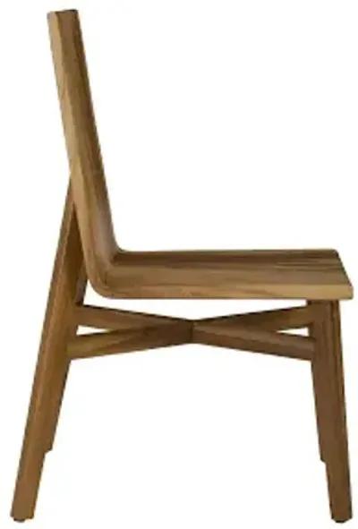 slant dining chair, chamcha wood, natural