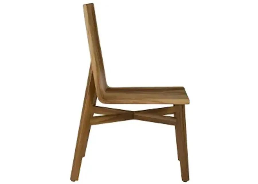 slant dining chair, chamcha wood, natural