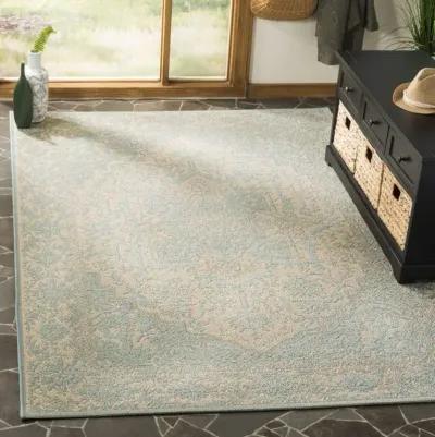 LINDEN 139 Collection LND139L-4 Cream / Aqua 4' X 6'