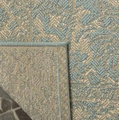 LINDEN 139 Collection LND139L-4 Cream / Aqua 4' X 6'