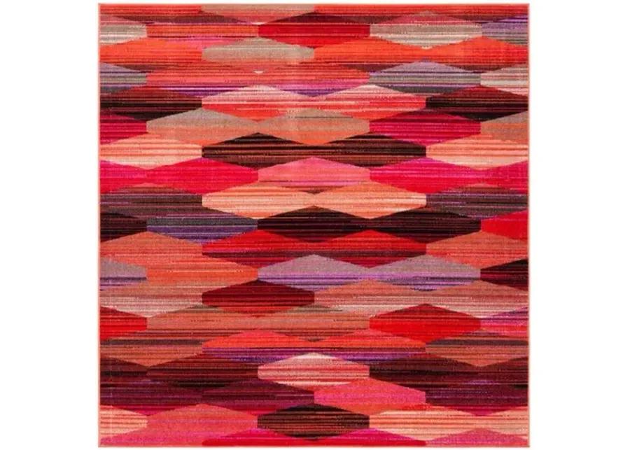 MONTAGE Collection MTG301Q-7SQ Red / Fuchsia 6'-7" X 6'-7" Square