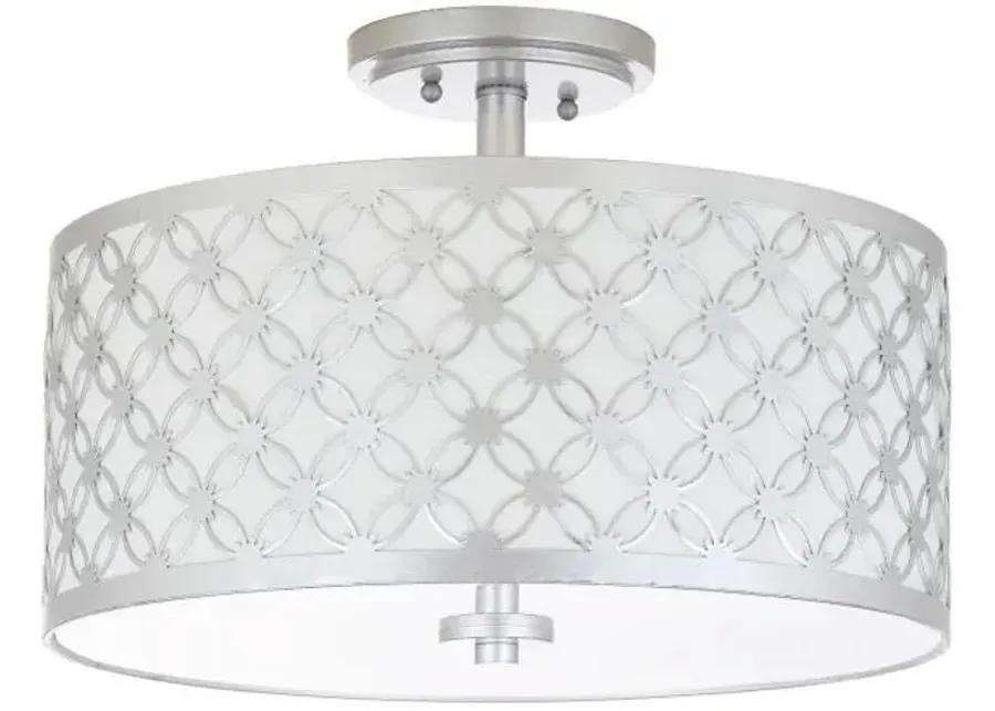 Hutch 3 Light 16-Inch Dia Silver Flush Mount