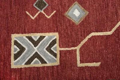 Mesa Red Southwest/Tribal Wool 10' x 13' Rectangle Rug