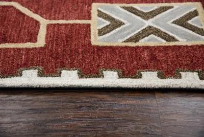 Mesa Red Southwest/Tribal Wool 10' x 13' Rectangle Rug