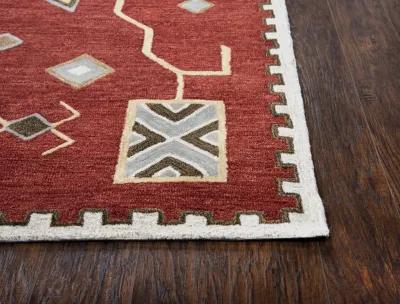 Mesa Red Southwest/Tribal Wool 10' x 13' Rectangle Rug