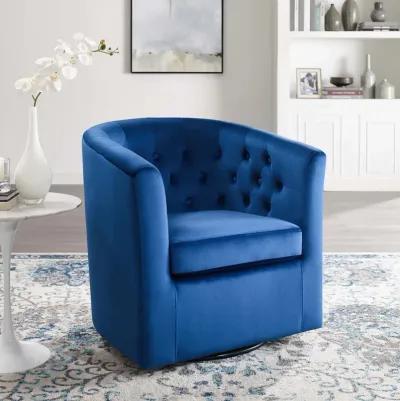 Prospect Tufted Performance Velvet Swivel Armchair