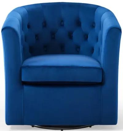 Prospect Tufted Performance Velvet Swivel Armchair