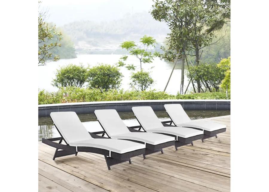 Convene Chaise Outdoor Patio Set of 4