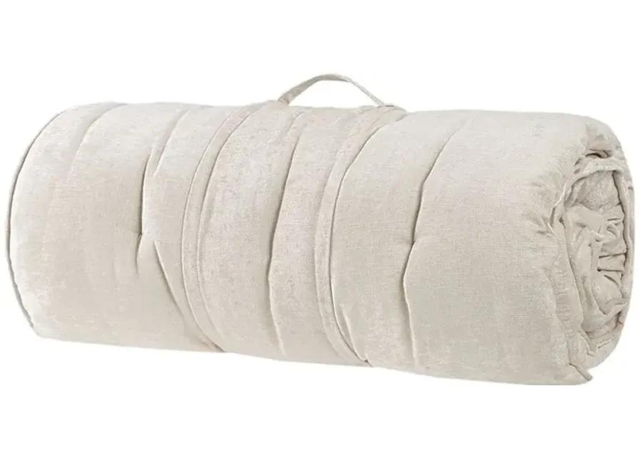 Intelligent Design Edelia Ivory Poly Chenille Lounge Floor Pillow Cushion