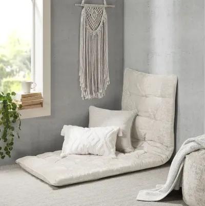 Intelligent Design Edelia Ivory Poly Chenille Lounge Floor Pillow Cushion