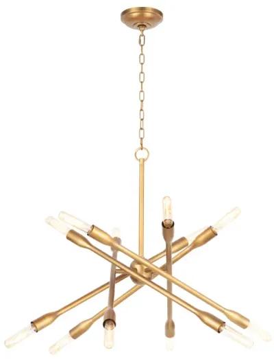 Cobra Chandelier Small (Natural Brass)