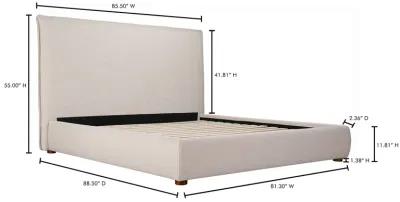 LUZON KING BED TALL HEADBOARD WHEAT