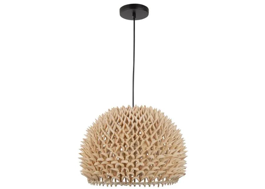 Durian 14" Wide 1-Light Pendant - Natural