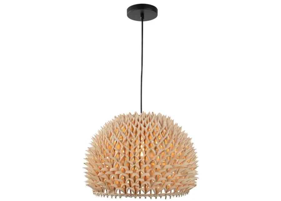 Durian 14" Wide 1-Light Pendant - Natural