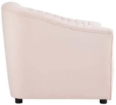 Announce Performance Velvet Channel Tufted Armchair