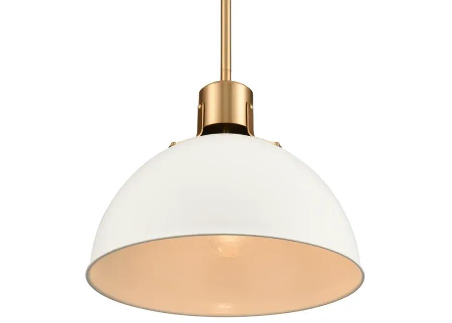 Zayne 12'' Wide 1-Light Pendant - Matte White