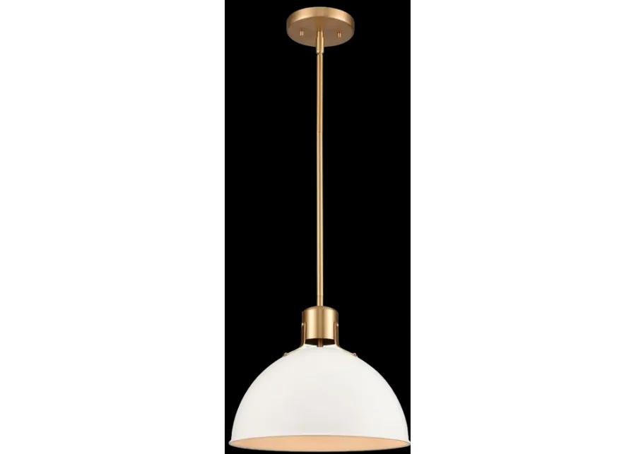 Zayne 12'' Wide 1-Light Pendant - Matte White