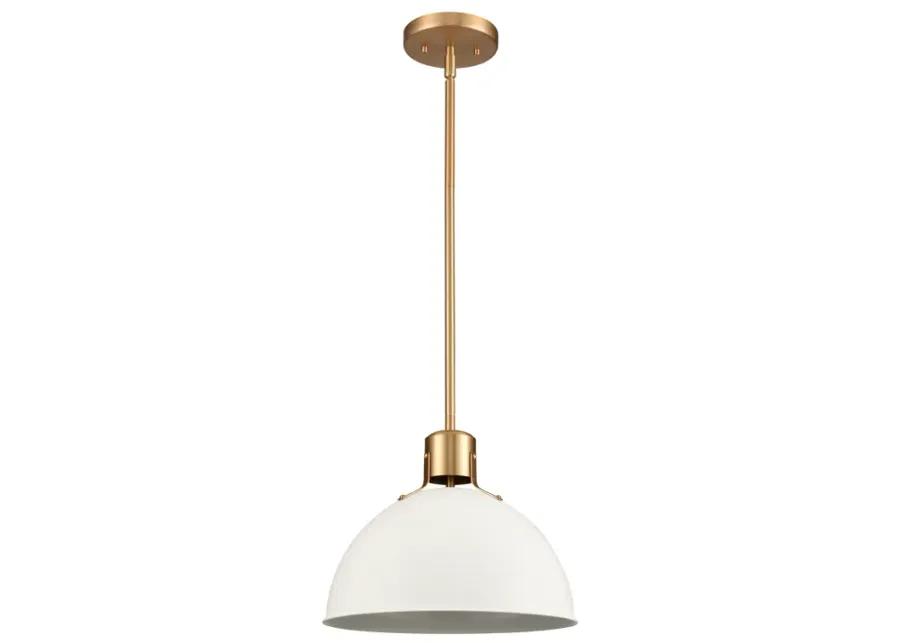 Zayne 12'' Wide 1-Light Pendant - Matte White