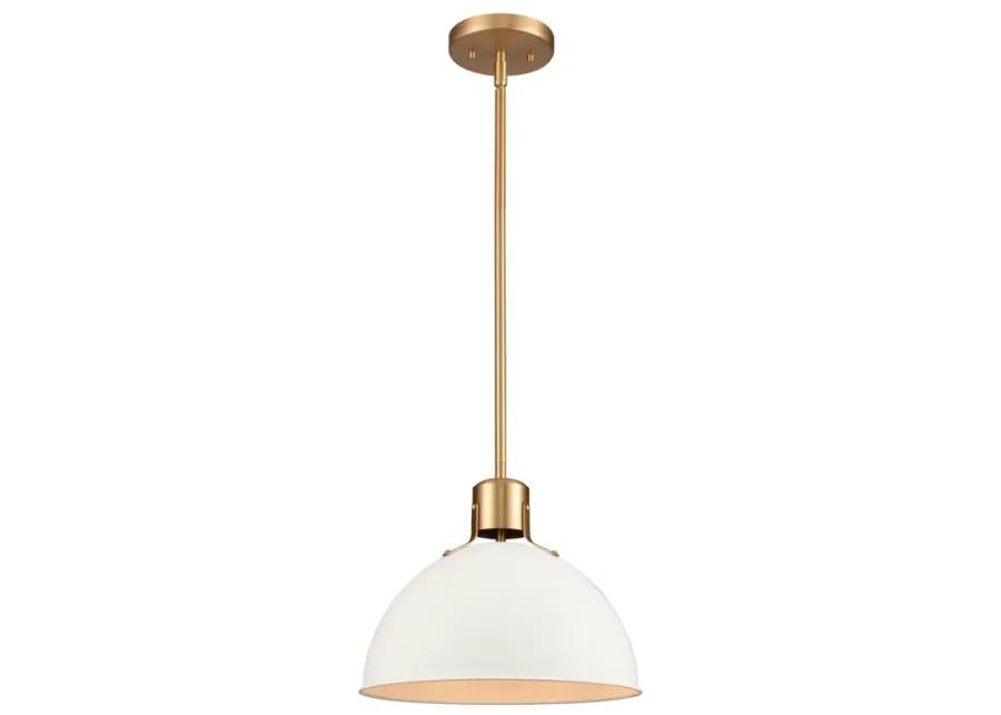 Zayne 12'' Wide 1-Light Pendant - Matte White