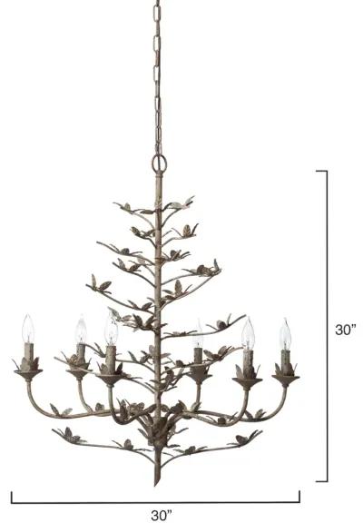 Blooming Iron Chandelier, Rust