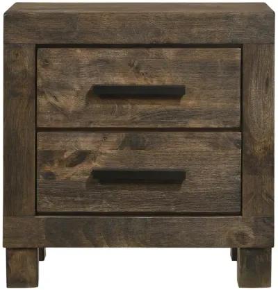 Woodmont California King Storage Bedroom Set Rustic Golden Brown