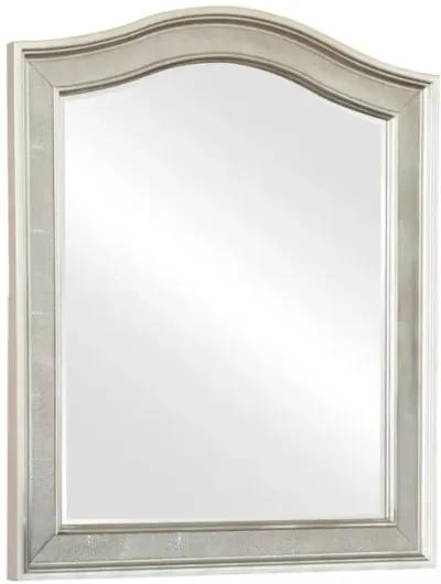 Bling Game Arched Top Vanity Mirror Metallic Platinum