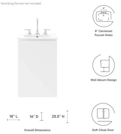 Bryn 18" Wall-Mount Bathroom Vanity