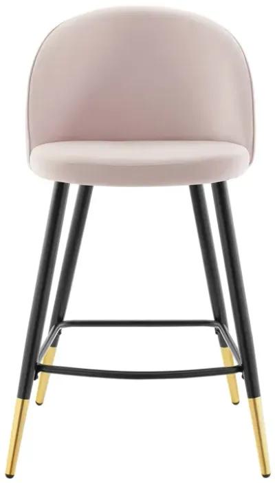 Cordial Performance Velvet Counter Stools - Set of 2