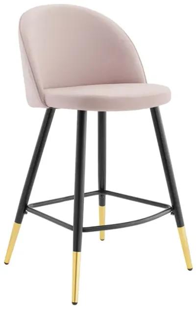 Cordial Performance Velvet Counter Stools - Set of 2